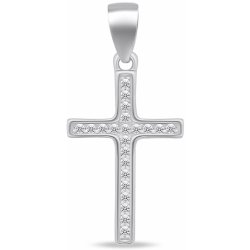 Přívěsky Brilio Silver Třpytivý stříbrný přívěsek křížek CRS024