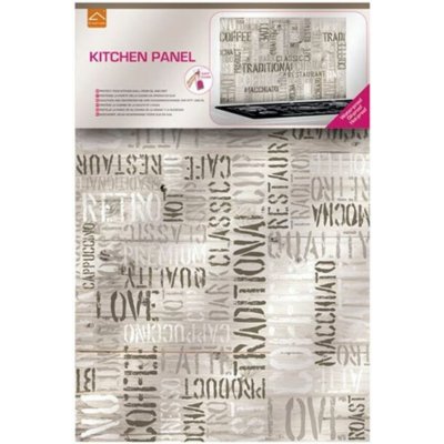 Crearreda Samolepicí kuchyňský panel KP Coffee 67250 Nápis s textem kávy 1 arch 47x65 cm – Sleviste.cz