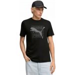 Puma Graphic Wording Tee černá šedá – Zboží Mobilmania