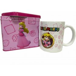 Hrnek s kasičkou na mince Nintendo Princess Peach ze Super Mario Cup