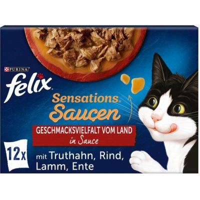 Felix Sensations Extras rozmanitost chutí země 12 x 85 g