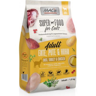 MAC's Superfood for Cats Adult kachna krůta & kuře 2 x 1,5 kg – Hledejceny.cz