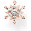 Náušnice Thomas Sabo kusová náušnice Snowflake with white stones rose gold H2260-416-14