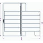 TEXAS Panel ohradní s dveřmi pozink 6 příček výška 1,6 m 2 řetízky 2,4 m – Hledejceny.cz