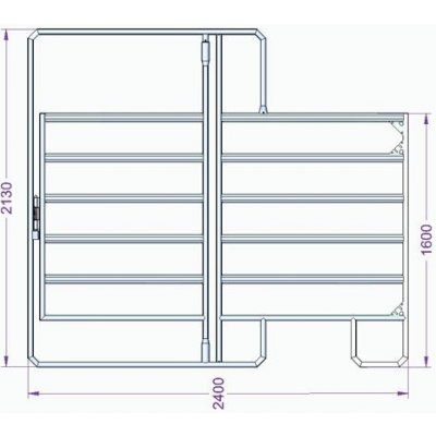 TEXAS Panel ohradní s dveřmi pozink 6 příček výška 1,6 m 2 řetízky 2,4 m – Hledejceny.cz