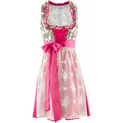 Bonprix kostýmové šaty-dirndl růžová