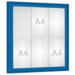 PROCITY Venkovní vitrína Classique, 6 x A4, plexi, modrá | Zboží Auto