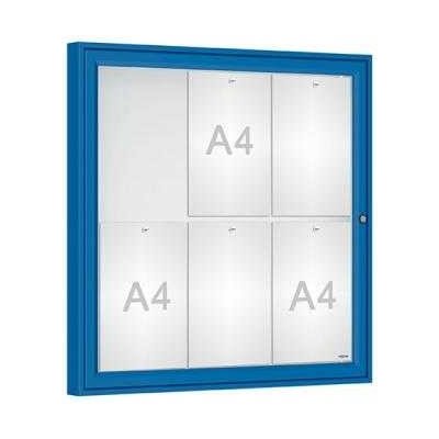 PROCITY Venkovní vitrína Classique, 6 x A4, plexi, modrá | Zboží Auto