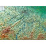 Okolí Prahy - plastická mapa 100 x 75 cm – Zboží Mobilmania