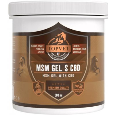 Topvet MSM gel s CBD pro koně 500 ml – Zboží Dáma