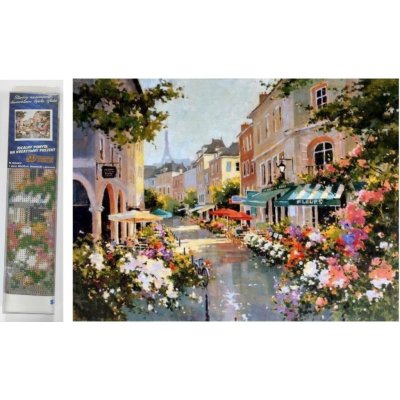 Norimpex Diamantové malování Květinová promenáda 30 x 40 cm – Zboží Mobilmania