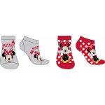 Minnie Mouse 5234A326 Dívčí kotníkové ponožkyšedá / červená – Zboží Mobilmania
