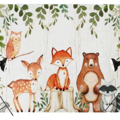 Fotověci Fotografické Pozadí Dekorace Pohádkový Les Zvířátka 220x150 cm – Hledejceny.cz