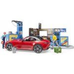 Bruder Čerpací stanice s autem a 2 figurkami – Zboží Mobilmania