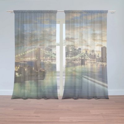 Sablio Záclony Brooklynský most: 2ks 150x250cm – Hledejceny.cz