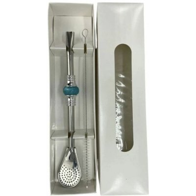 Cuchara Set bombilla + čistící kartáček tyrkys – Zboží Dáma