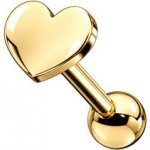 Šperky4U Cartilage piercing do ucha srdíčko CP1056-GD – Zboží Dáma