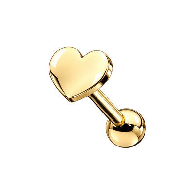 Šperky4U Cartilage piercing do ucha srdíčko CP1056-GD – Zboží Dáma