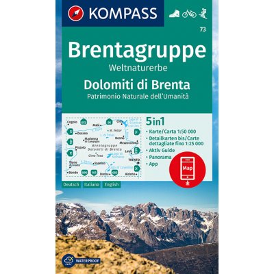 Dolomiti di Brenta (Kompass - 73) - turistická mapa – Zboží Mobilmania