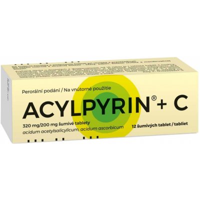 ACYLPYRIN + C POR 320MG/200MG TBL EFF 12 – Zboží Mobilmania