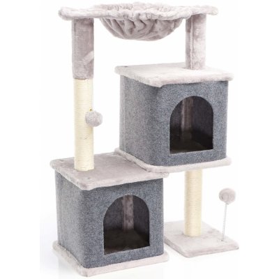 Fudajo Cat Scratching Post Strom se 2 domečky 53 x 30 x 81 cm – Zboží Mobilmania