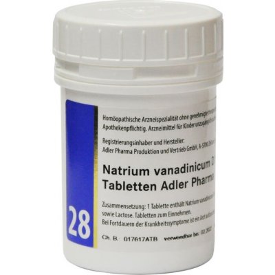 Adler Pharma Schüsslerovy soli Nr. 28 Natrium vanadinicum D12 400 tablet – Hledejceny.cz