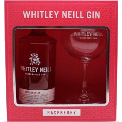 Whitley Neill Raspberry Gin 43% 0,7 l (dárkové balení 1 sklenice)