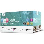 Řetěz svítící WHITE PINK BLUE 10ks 12m 230V IP65 2W LIGHT GARLAND SET ML15781 – Hledejceny.cz