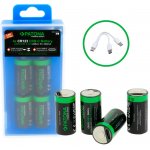 PATONA nabíjecí baterie CR123A Li-lon 800mAh 3,7V s USB-C nabíjením, 4ks v balení – Hledejceny.cz