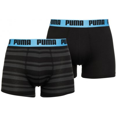 Puma pánské boxerky Heritage Stripe Boxer 2-pack Petrol Blue – Zboží Dáma