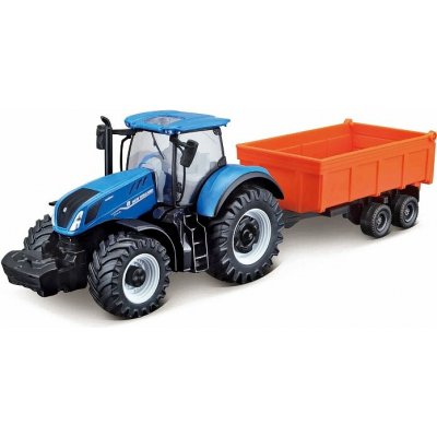 Bburago Farmland New Holland T7.315 HD s vyklápěcím přívěsem 10 cm – Zboží Dáma