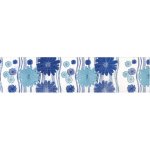 E-shop24, 25-580, Bordura na zeď, samolepicí Gerbery modré - šířka 5 cm x délka 5 m