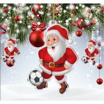 Bauer Decor Akrylátová vánoční ozdoba Santa Claus single fotbal – Sleviste.cz