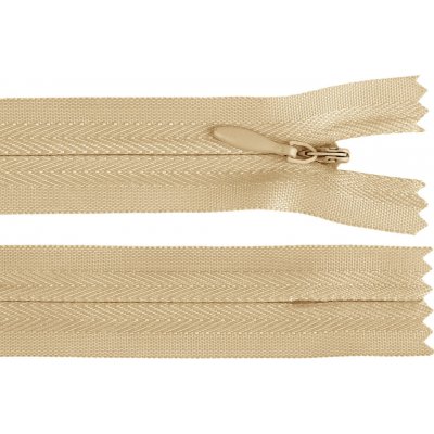 Spirálový zip skrytý No 3 délka 60 cm, malé, 277 hnědá písková – Hledejceny.cz