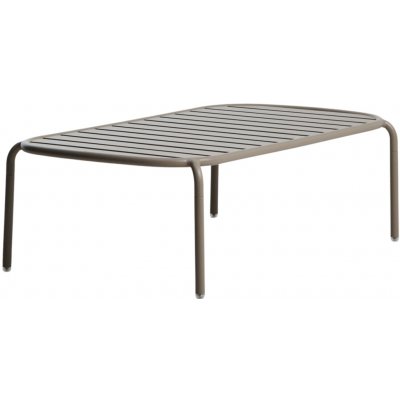 Kave Home zahradní stolek Joncols 113 x 62 cm Béžový kovový – Hledejceny.cz
