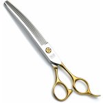 Tauro Pro Line Nůžky Janita Plunge efilační zahnuté zlaté 56 zubů 18 cm – Zbozi.Blesk.cz