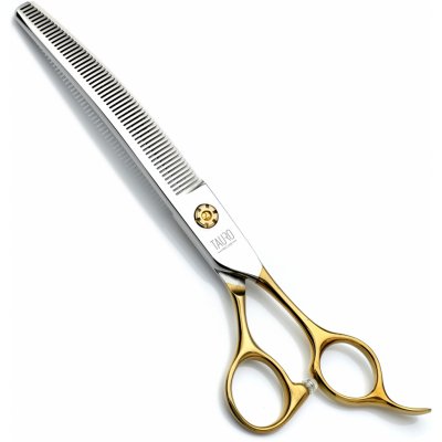 Tauro Pro Line Nůžky Janita Plunge efilační zahnuté zlaté 56 zubů 18 cm – Zbozi.Blesk.cz