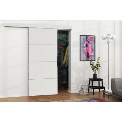 VILEN DOOR Posuvné dveře na stěnu MALIBU PLUS Bílá 76 x 205 cm