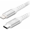 usb kabel AlzaPower APW-CBMFI94005S AluCore USB-C to Lightning MFi, 0,5m, stříbrný