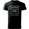 Pánské Tričko Zrozen k dokonalosti 65 Klasické pánské triko černá