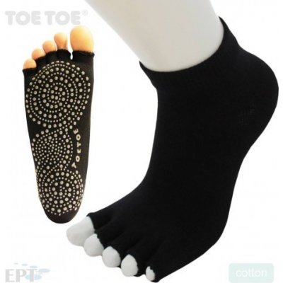ToeToe JOGA NO FINGER trainer bezprstové ponožky protiskluzové černá – Zboží Mobilmania