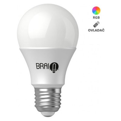 BrainMax Chytrá žárovka BrainLight LED, závit E27, 8,5W, s ovladačem, stmívatelná – Zbozi.Blesk.cz