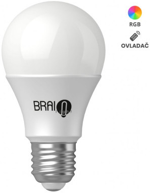 BrainMax Chytrá žárovka BrainLight LED, závit E27, 8,5W, s ovladačem, stmívatelná