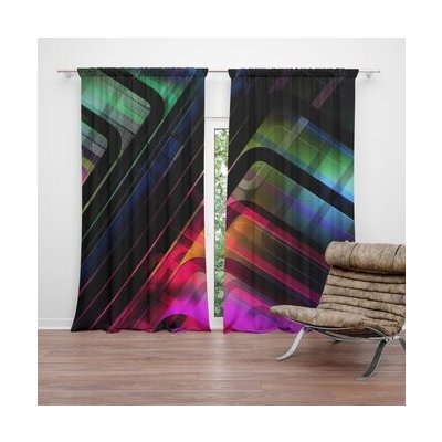 Sablio Závěs Černé pruhy: 2ks 140x250cm – Hledejceny.cz