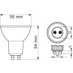 Philips LED žárovka MV GU10 4,6W 50W denní bílá 4000K , reflektor – Zboží Živě