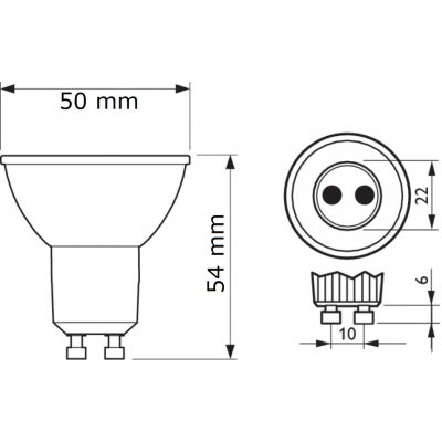 Philips LED žárovka MV GU10 4,6W 50W denní bílá 4000K , reflektor – Zboží Živě