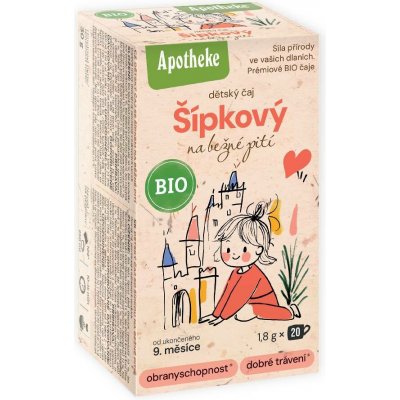 Apotheke BIO Dětský šípkový čaj nálevové sáčky 20 x 1,8 g – Hledejceny.cz