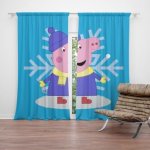 Sablio Závěs Prasátko Pepina Vločka: 2ks 140x250cm – Hledejceny.cz