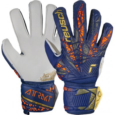 Reusch Attrakt Grip JR 5472815-4410 modrá/zlatá – Zboží Mobilmania