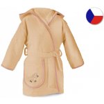 Veba Lotus Saly dětský župan světlá meruňková s výšivkou Beránek lososová lemovka – Hledejceny.cz